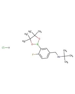 Astatech N-(4-FLUORO-3-(4,4,5,5-TETRAMETHYL-1,3,2-DIOXABOROLAN-2-YL)BENZYL)-2-METHYLPROPAN-2-AMINE HYDROCHLORIDE; 1G; Purity 95%; MDL-